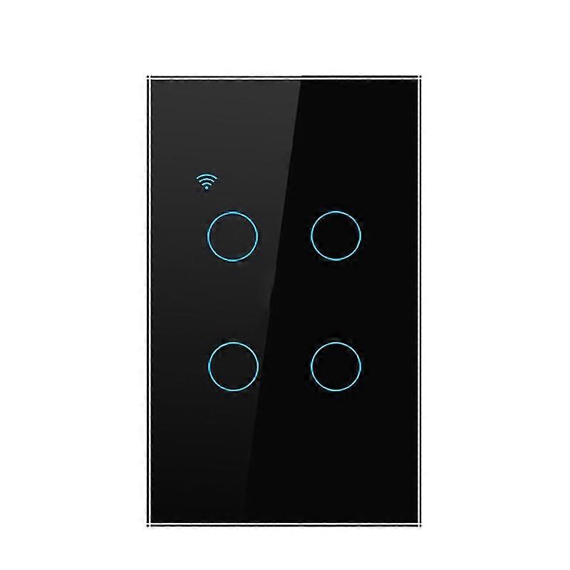 1/2/3/4gang Tuya Wifi Smart Touch Switch Home Light Wall Button 120*72mm Neutral