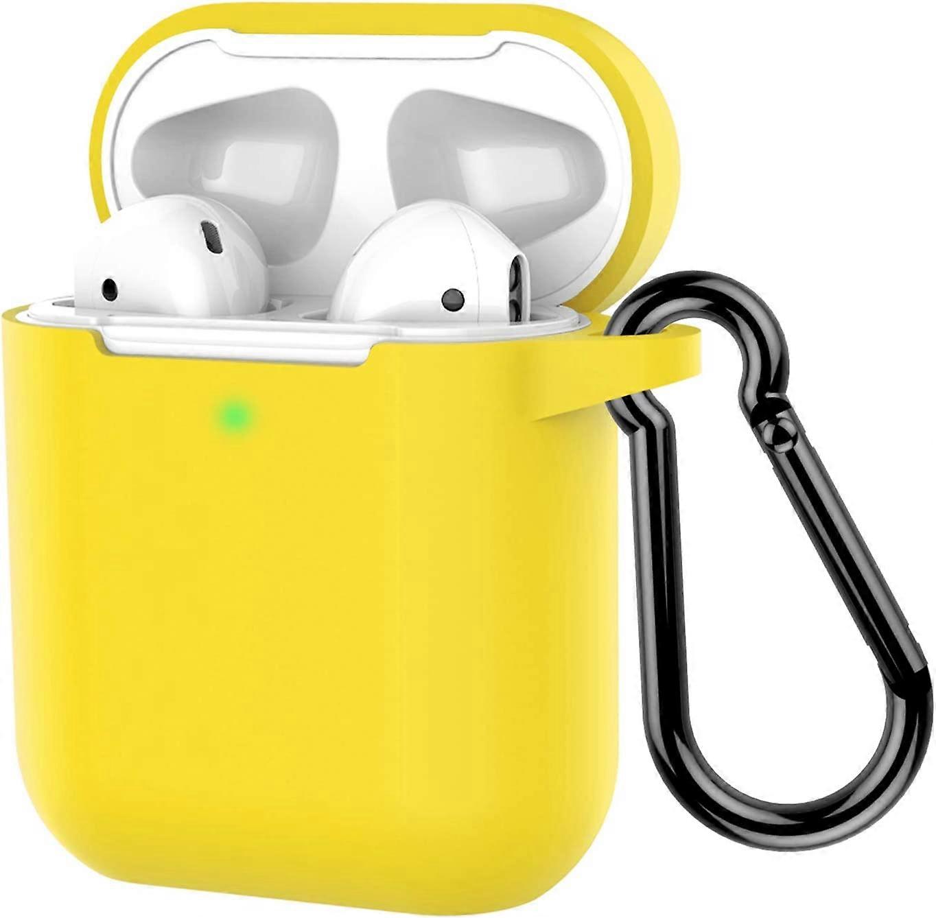 Coffea Coffea tui de protection en silicone avec porte-cls pour Apple AirPods 2 (jaune) jaune -