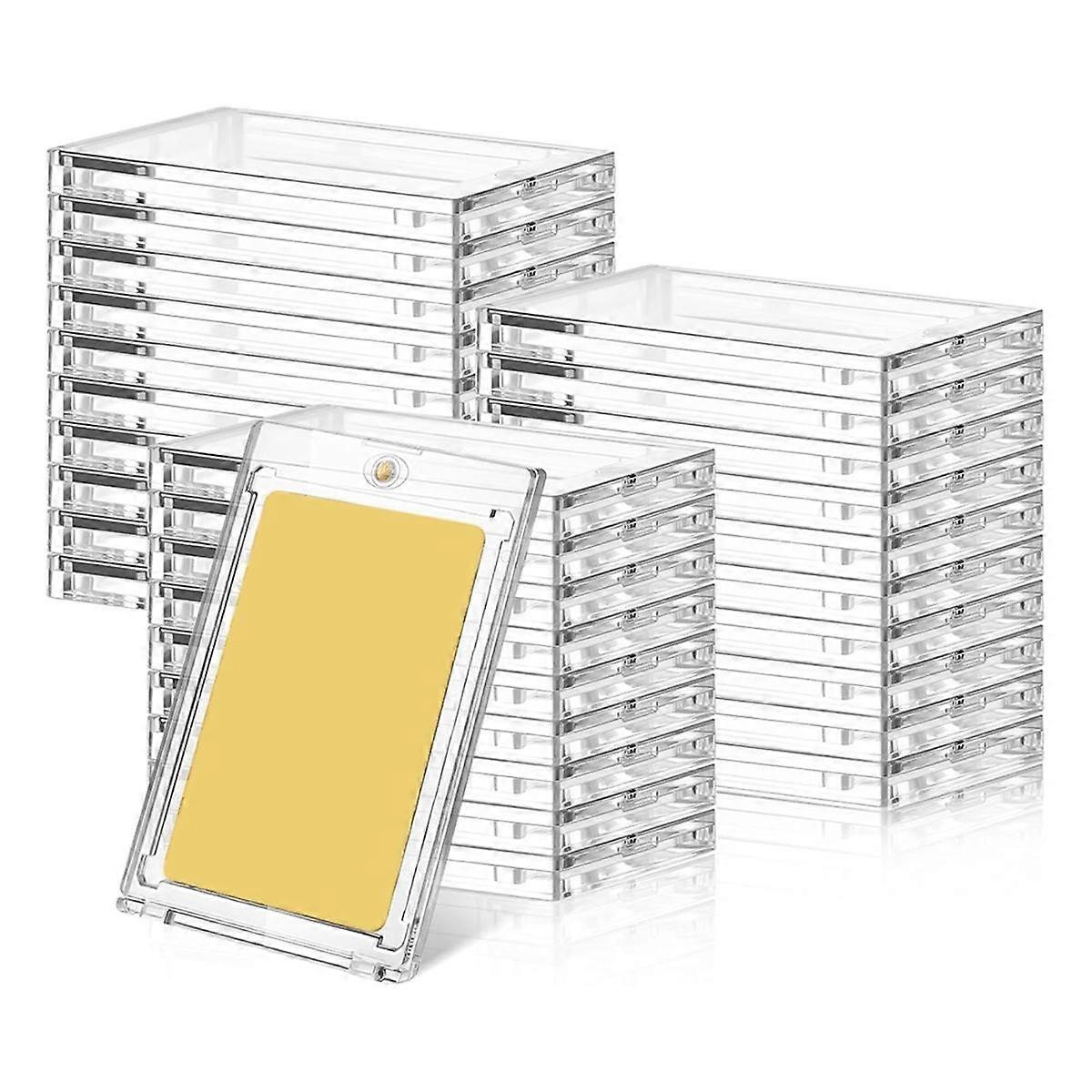 トレーディングカード用100ポイント磁気カードホルダー30個、厚い野球フットボールホッケーカード用磁気カードホルダー