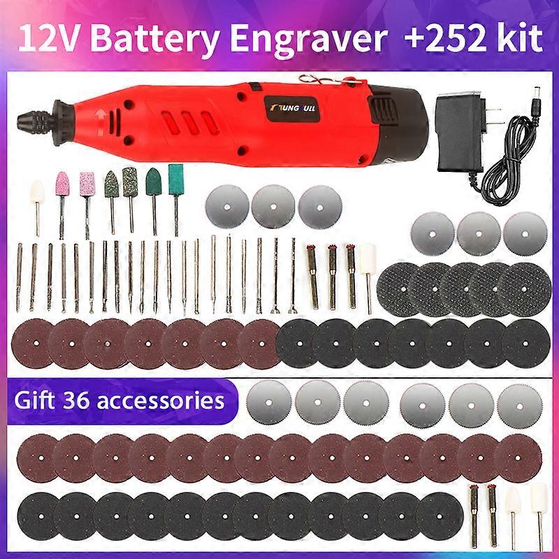 Tungfull 12V Cordless drill Battery engraver electric mini drill Drilling machine for dremel accessories Variable Speed