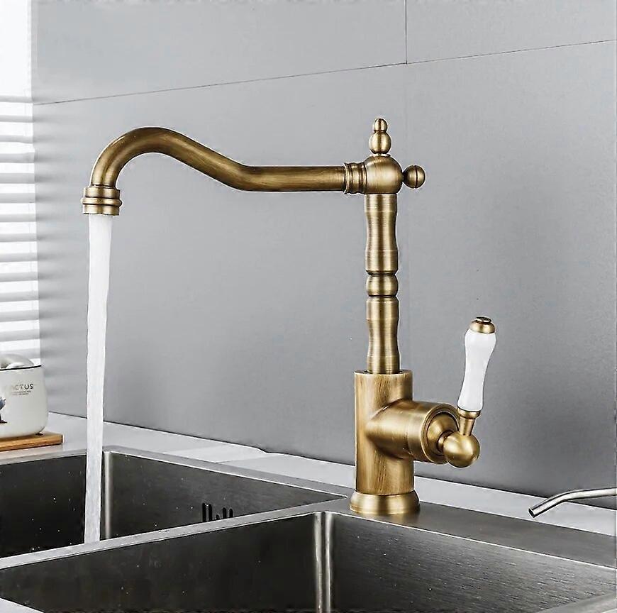 Gold Kitchen Faucet 360 degrees rotating Faucet table Basin sink hot&cold water tap