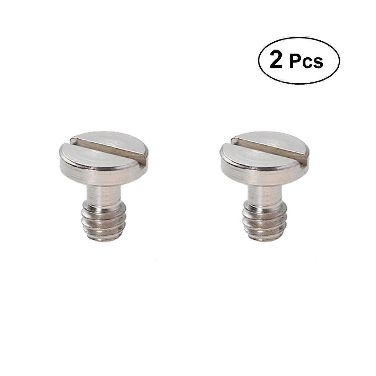 6Pcs Portable Universal Metal Stainless Steel 1/4 Screws without Handle for Tripod Plate Camera Monopod Quick Release