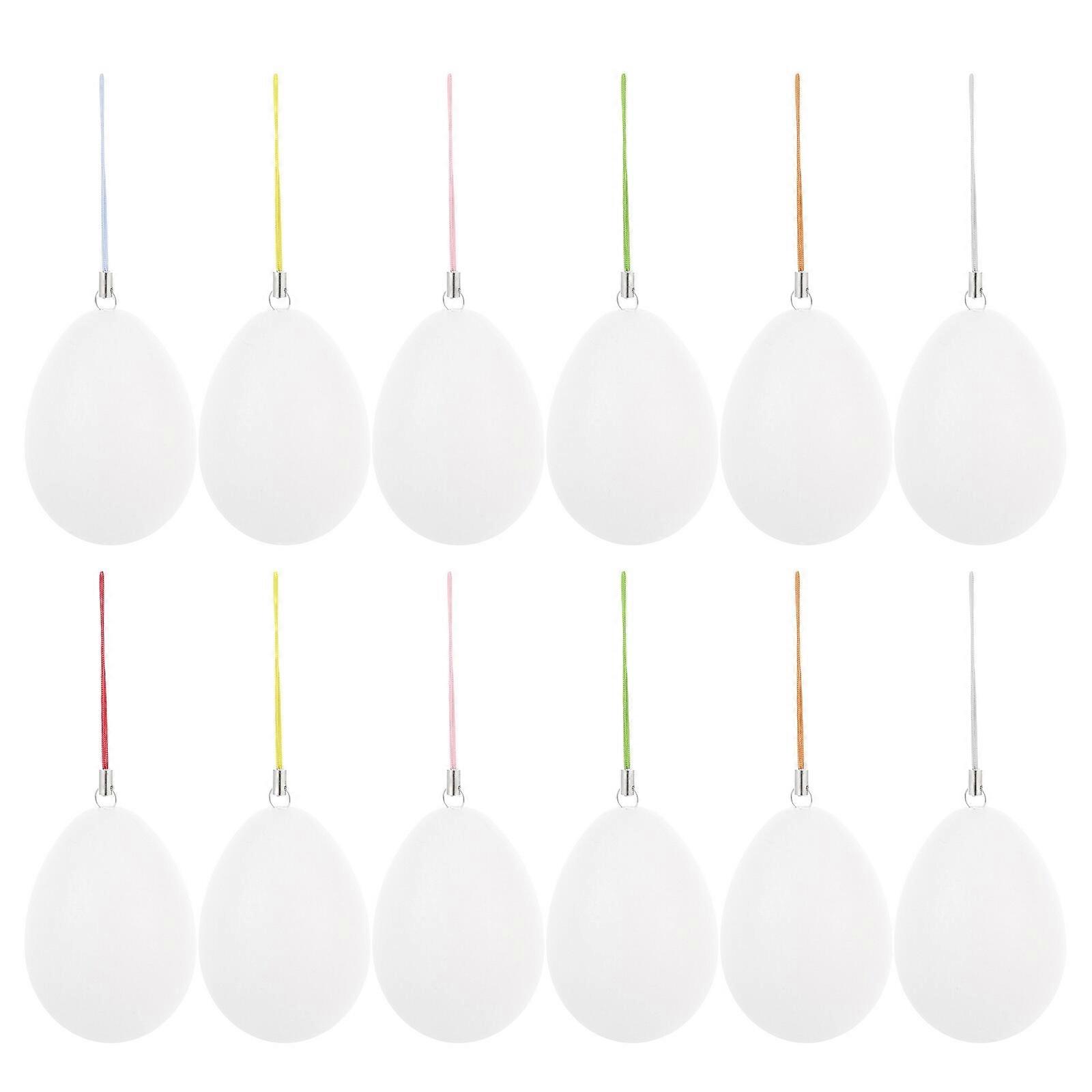 50 Sets Plastic Egg Pendants DIY Easter Eggs Graffiti Eggs Mobile Chain Hanging Decors