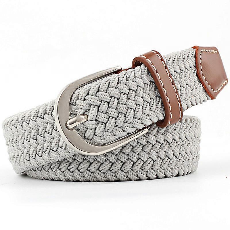 Band flätad elastisk midjebälte Trim Stretch Spänne Män Kvinnor Unisex Midjeband