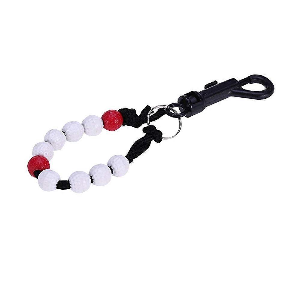 1pc Ball Bead Count Stroke Score Counter Bead Chain Scorecard Wrist Scorecard for (Red)