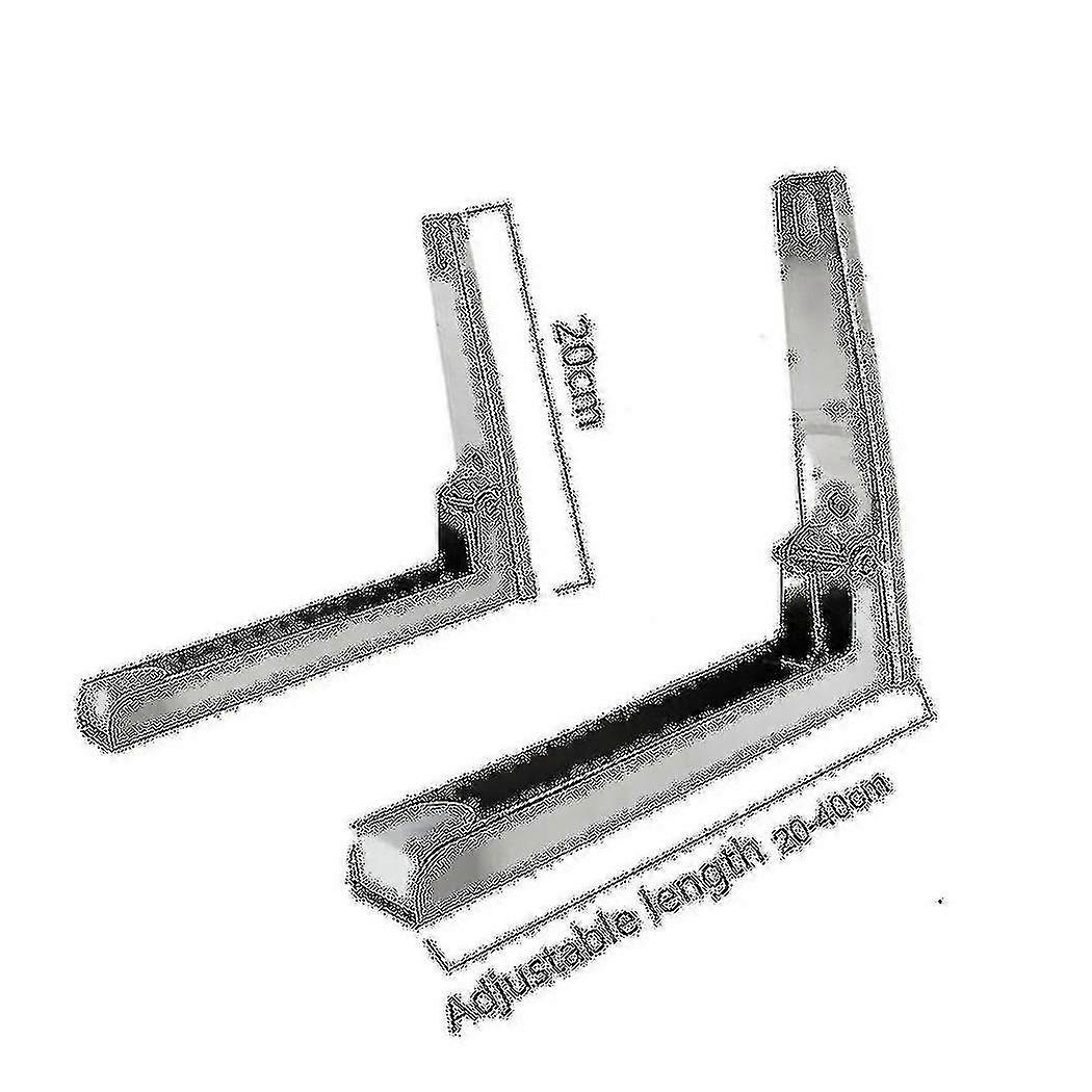 Support Frame Steel Foldable Stretch Shelf Rack Microwave Oven Wall Mount Bracket Stainless Silver