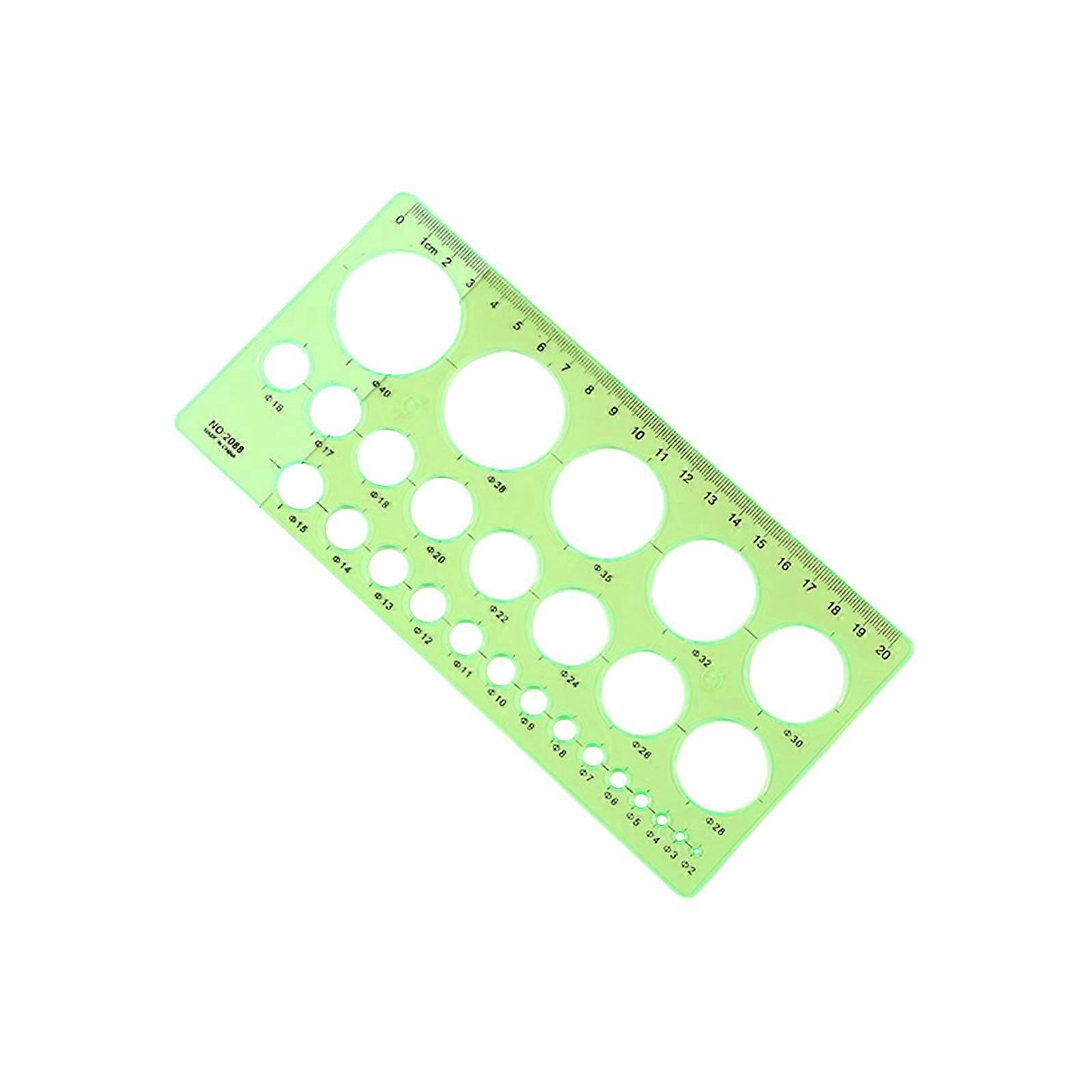 Circle Template Ruler Drawing Painting Stencils Oval Templates Scale ABS Clear Color Drafting Tools For School