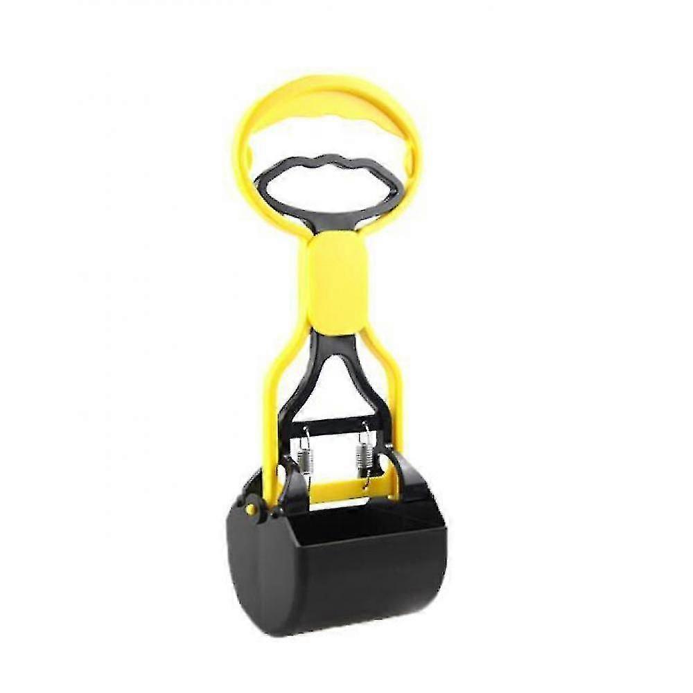 ABS plastic dog waste picker with long handle (yellow)