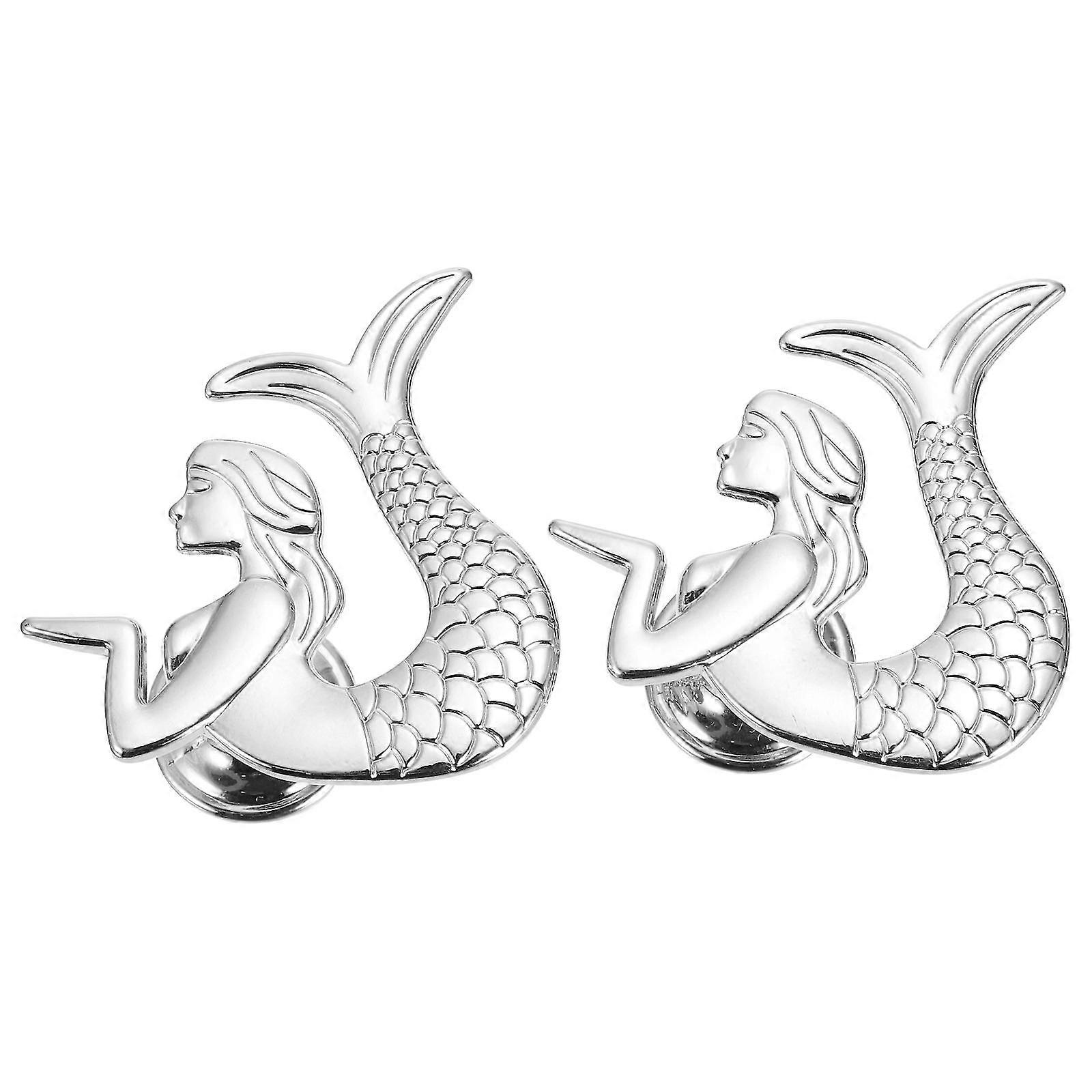 2ppcs Cabinet Knobs Mermaid Shaped Dresser Knobs Decorative Drawer Knobs