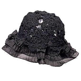 Mode Femmes Dentelle Edge Bonnet Creux Handmade Tricoter Chapeaux Crochet Pour la Plage