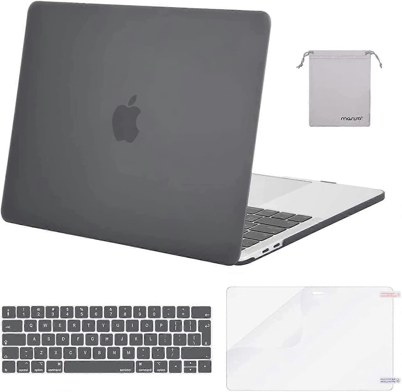 Grijs Compatibel met MacBook Pro 13 inch Case 2021 2020 2019 2018 M1 A2338 A2289 A2251 A2159 A1989 A1706 A1708, Plastic Hard Shell & Keyboard Cover Ski