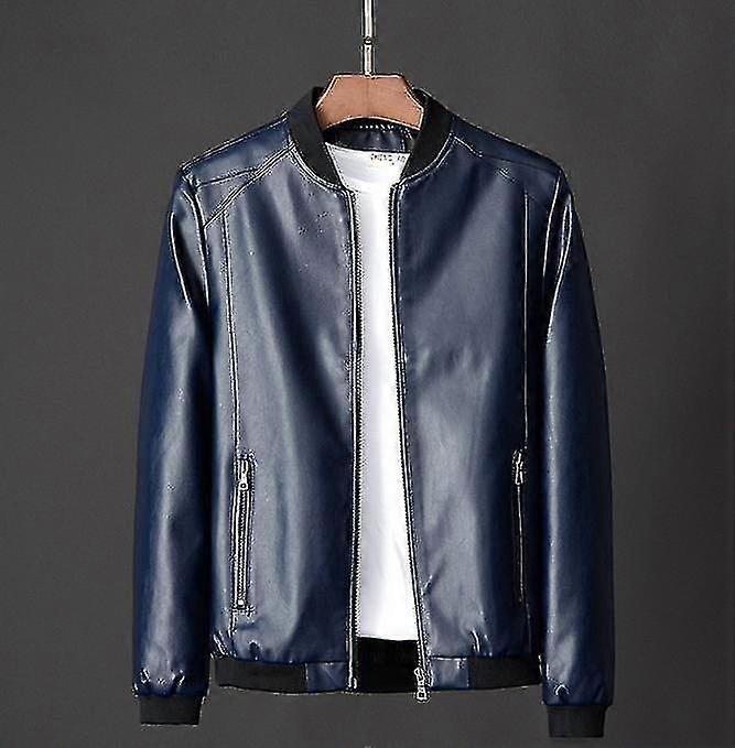 Leather Jacket Men's Motorcycle Pu Large Size