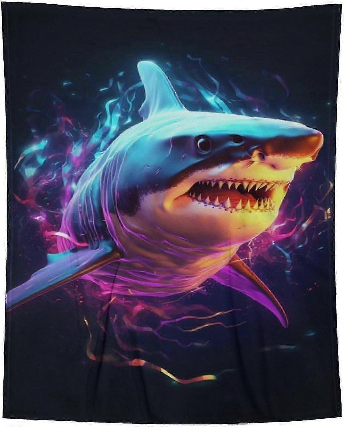 t611 Blanket Dinosaur Super Soft Throw Blanket Throw for Sofa Couch Bed Fluffy Flannel Fleece Blanket Shark Blanket bn611