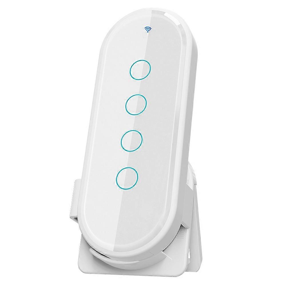 Type B RF433 Remote Control Touch Switch 4 Gang 2.5D Tempered Glass Wireless Interruptor Switch