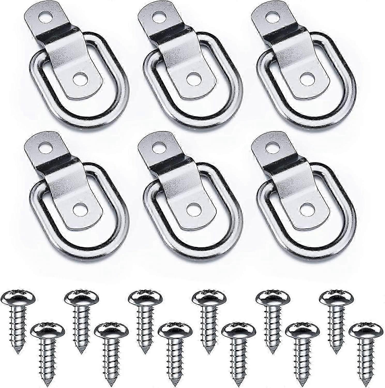 6 Pcs Fixing Ring Mounting Ring and 12 Screws
