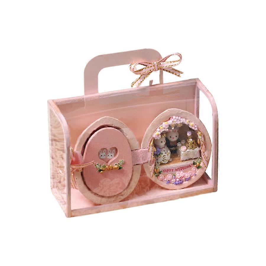 Inventive DIY Walnut Shell Wedding Time Model