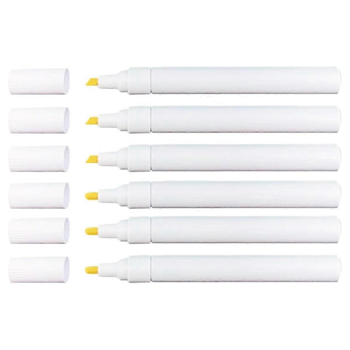 6 Pack Empty Refillable Paint Pens, 3mm/6mm Round and Slanted Tips for Painting Graffiti Artist Wor
