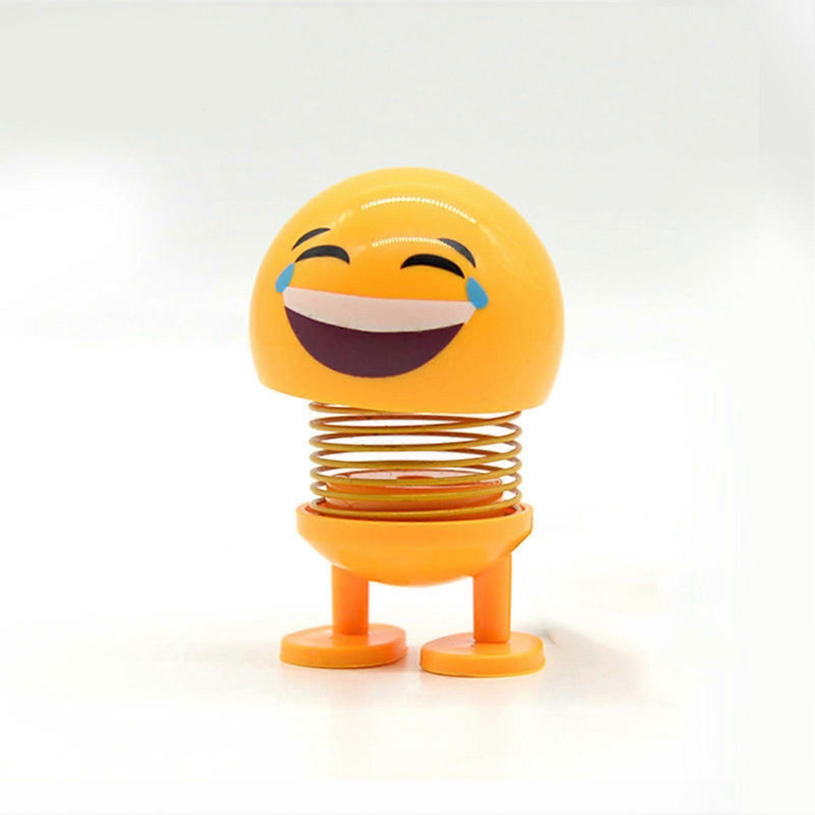 Spring Bobble Head Toy Lovely Face Reduce Driving Fatigue Emotion Doll Decoration for Car Office Desktop Type 3