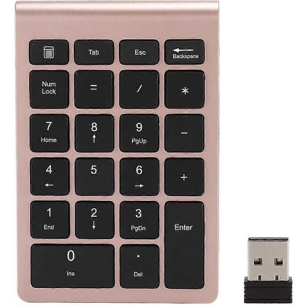 Wireless numeric keyboard, numeric keyboard, 22 key portable 2.4 GHz financial accounting numeric keyboard extension, 10 key suitable for laptops