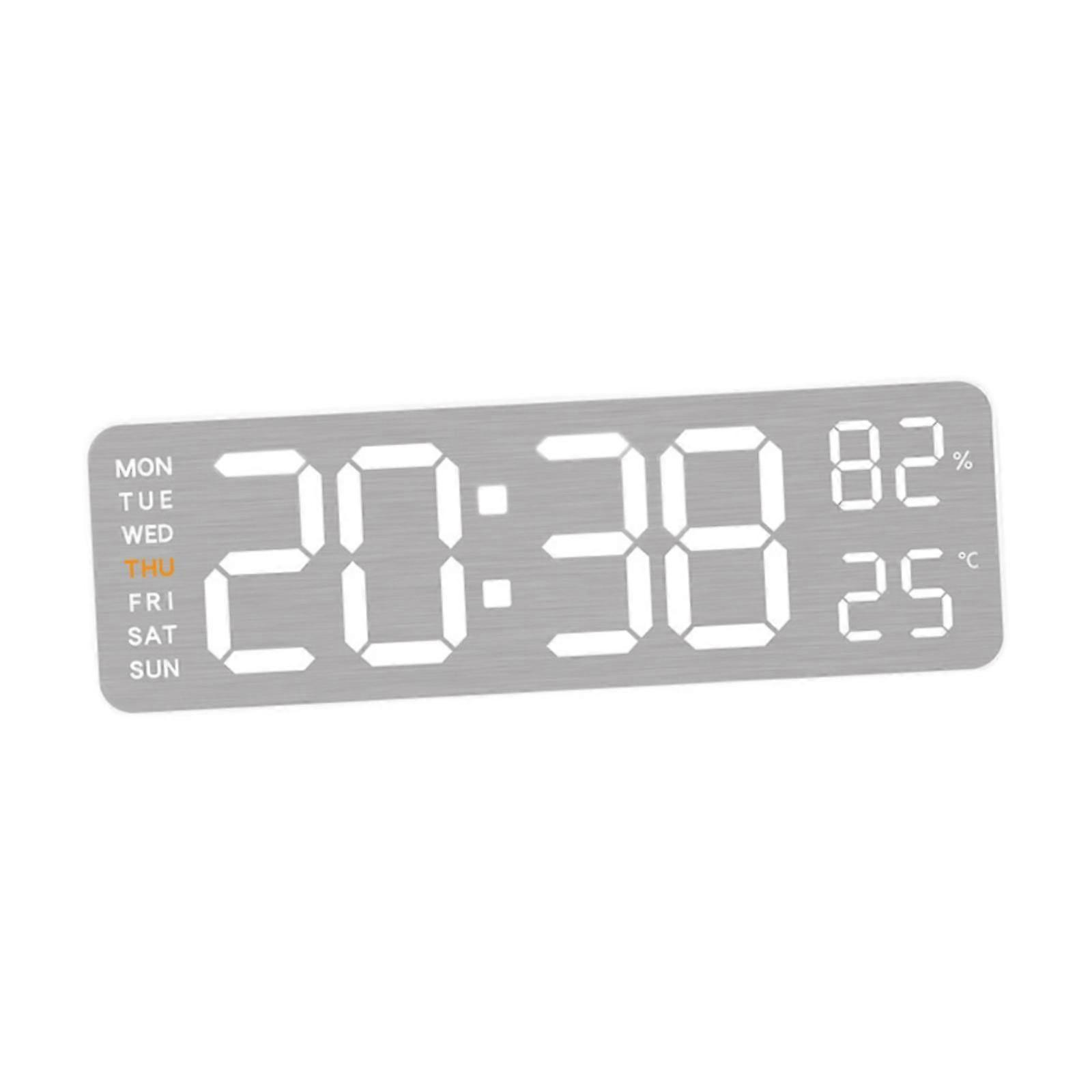 Digital Wall Clock Multipurpose Desktop Clock for Livingroom Study Room Home Black Shell