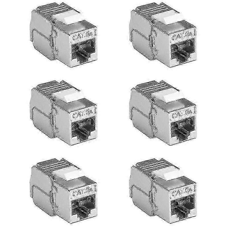 6 Pcs Shielded Module Jacks For Patch Panel Of Cat6a Cables