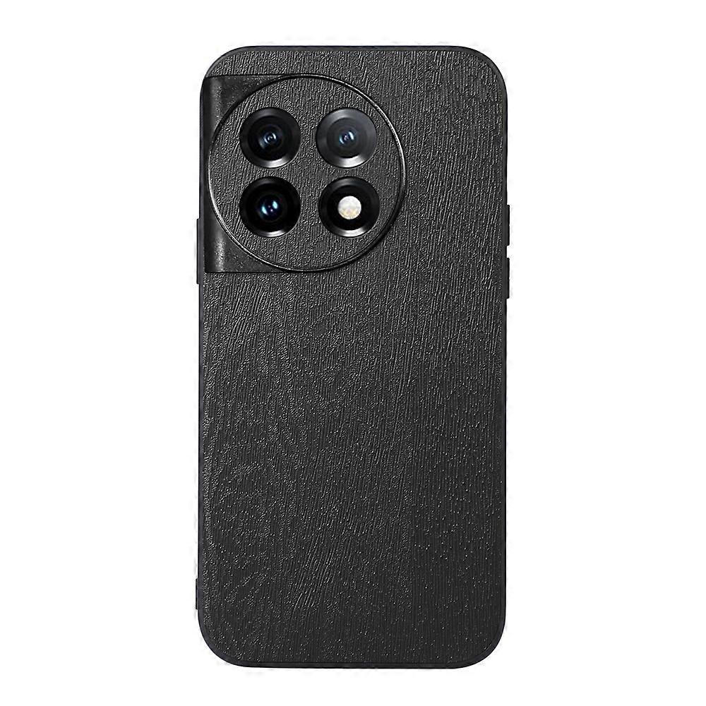 For OnePlus 11 Wood Texture PU Phone Case