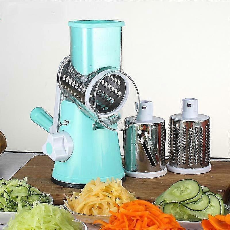 Multifunctional Vegetable Cutter, with Rotating Crank, Grater for Potatoes, Carrots, Cheese, Practical and Convenient