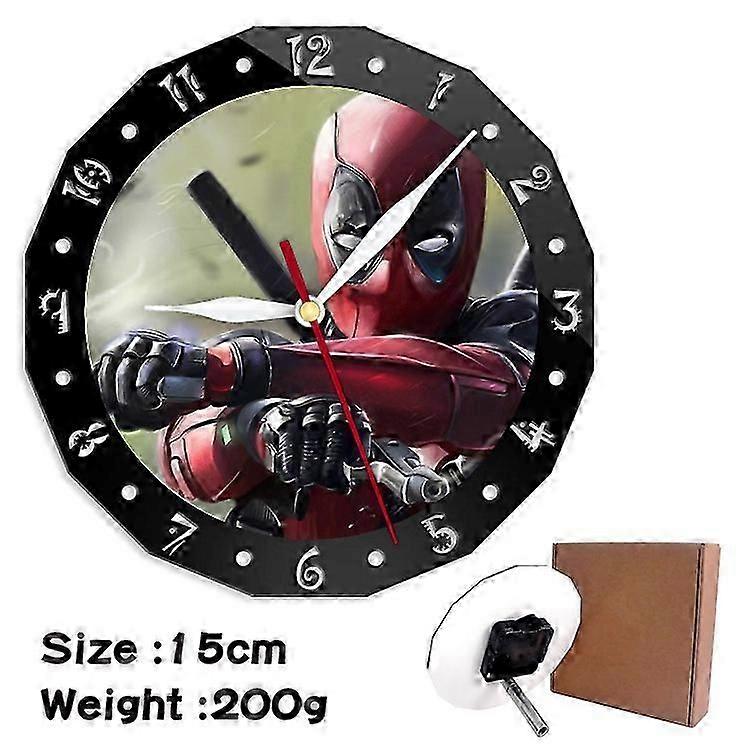 Deadpool pattern creative clock, wall clock suitable for bedroom decoration 7