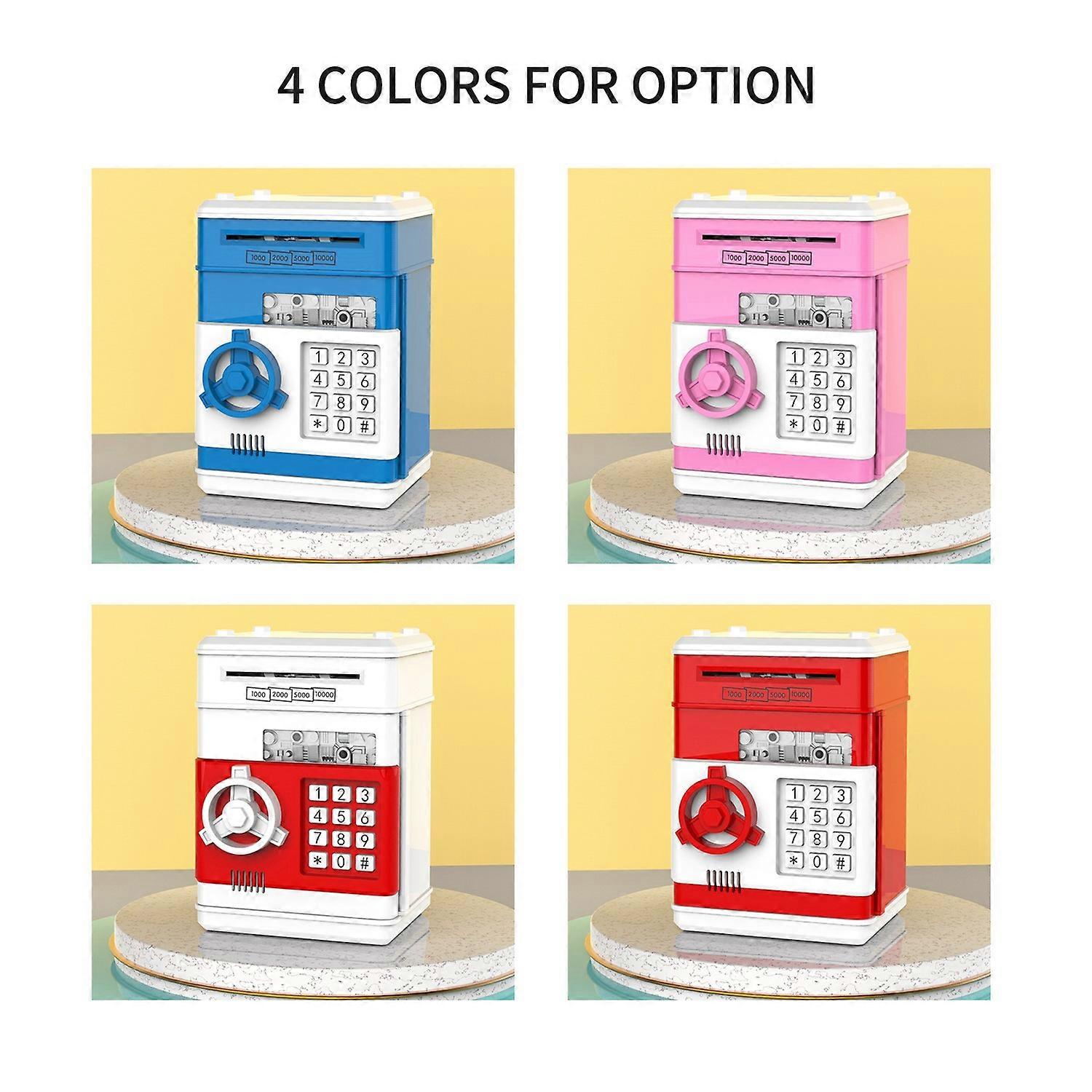 Electronic Piggy Bank Mini ATM Password Money Bank Cash Coins Saving Box Auto Scroll Paper Counts Yo