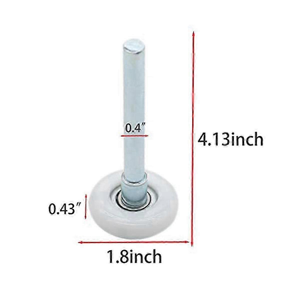 12 Pcs Quiet Nylon Garage Door Rollers - 1.8inch Wheel, 4inch Stem for ...