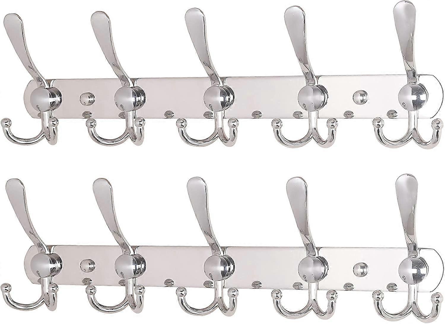 Patented Design Wall Coat Hooks, Space-Saving for Bedroom Closets (Includes 2 Packs)