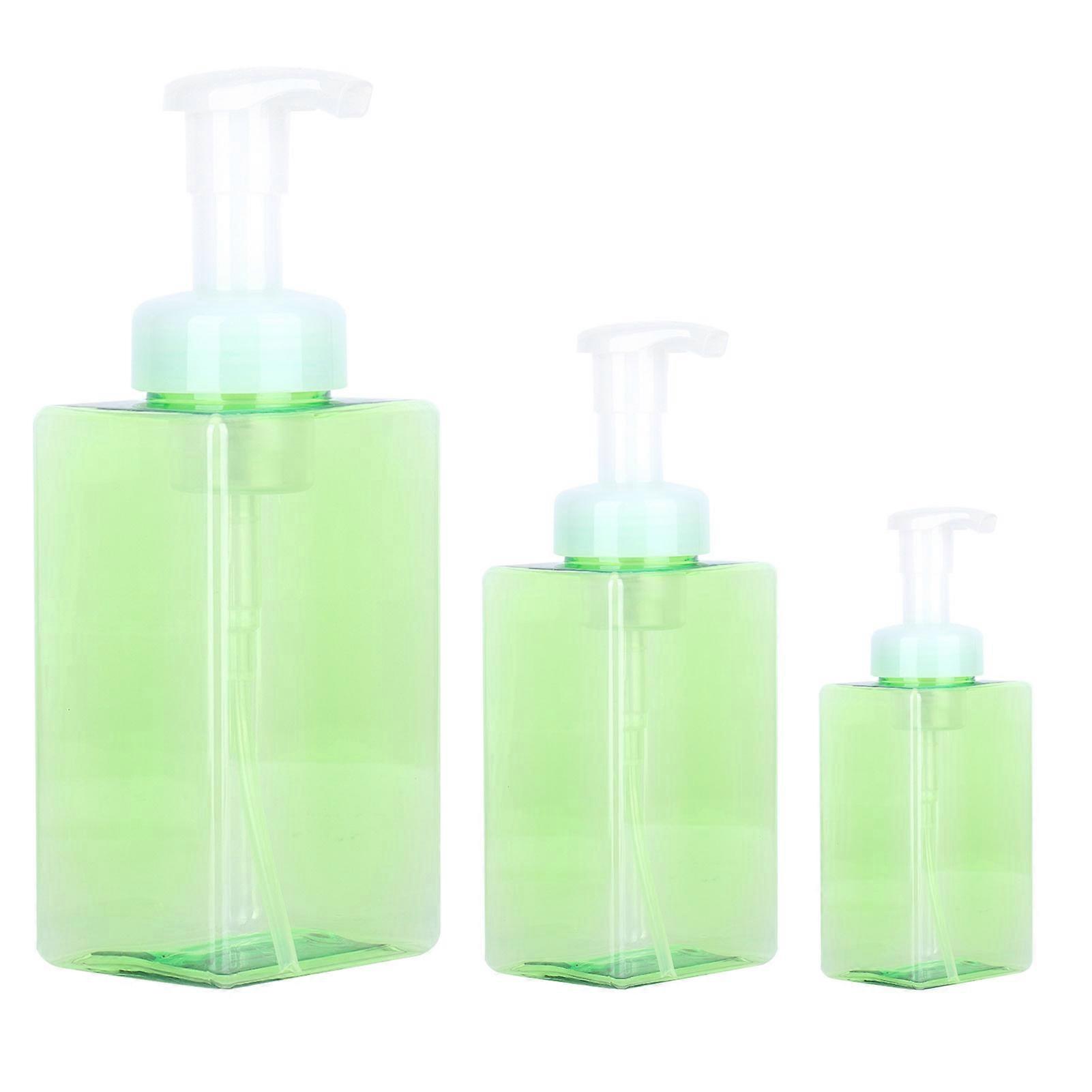 3PCS 250ml+400ml+500ml Plastic Soap Dispenser Refillable Foam Liquid Soap Empty Pump Bottle Container