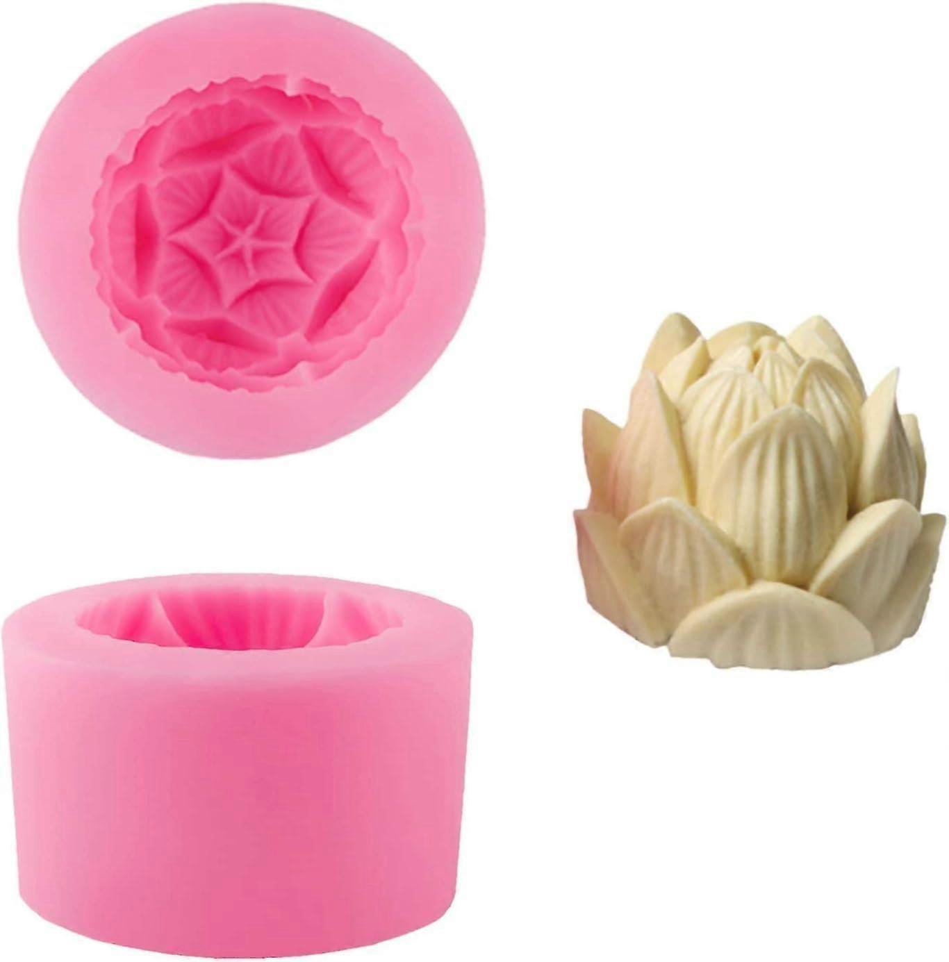 3D Lotus Candle Mold for Soap Making & Polymer Clay Casting