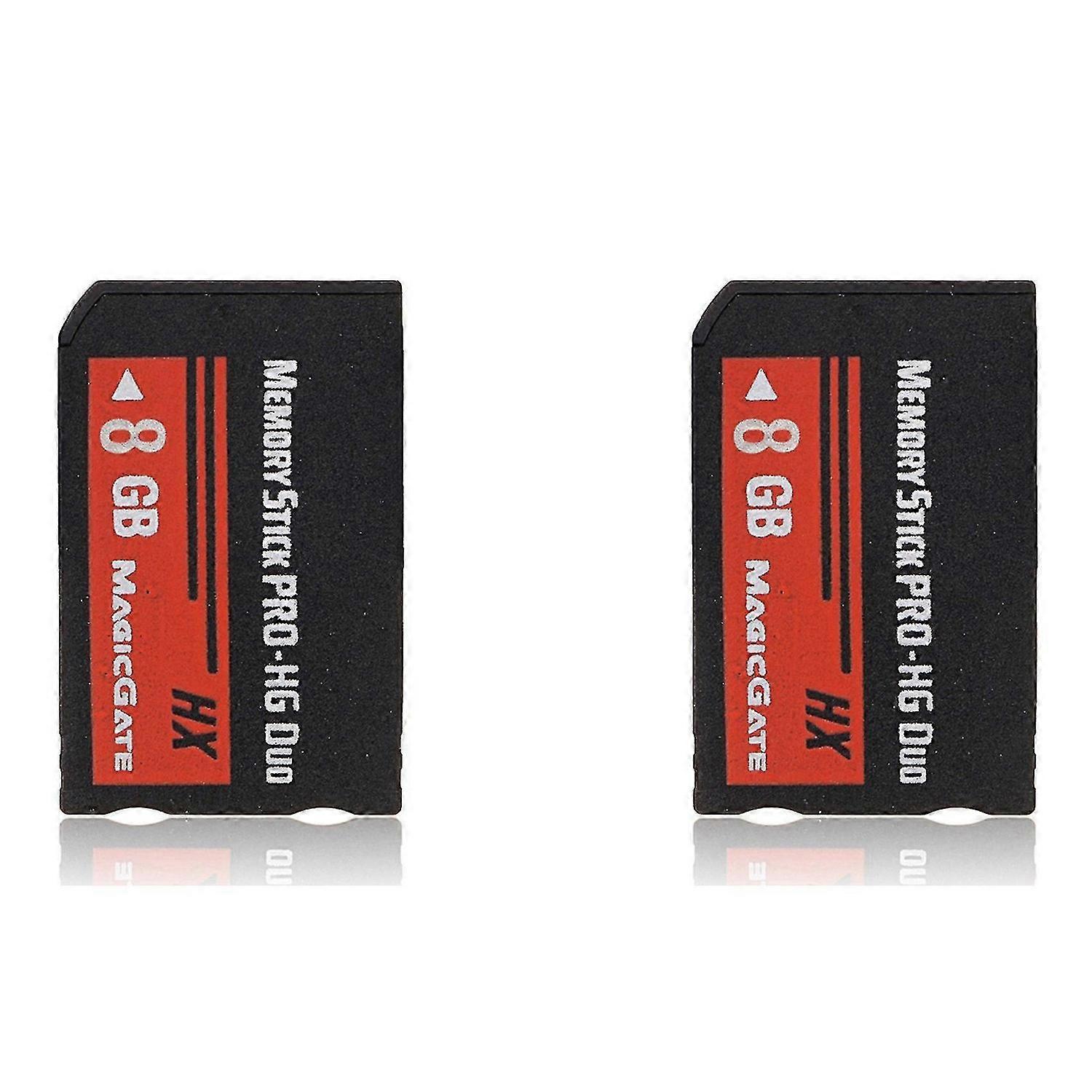2x 8gb Memory Stick Ms Pro Duo Hx Flash Card For Psp Cybershot Camera
