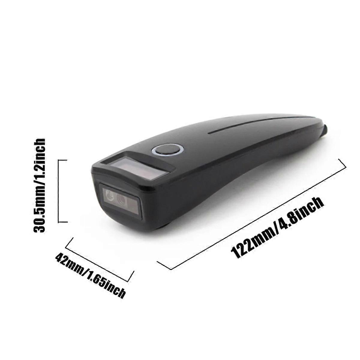 Barcode Scanner Mini Wireless Bluetooth Handheld Portable 1D 2D QR Bar Code