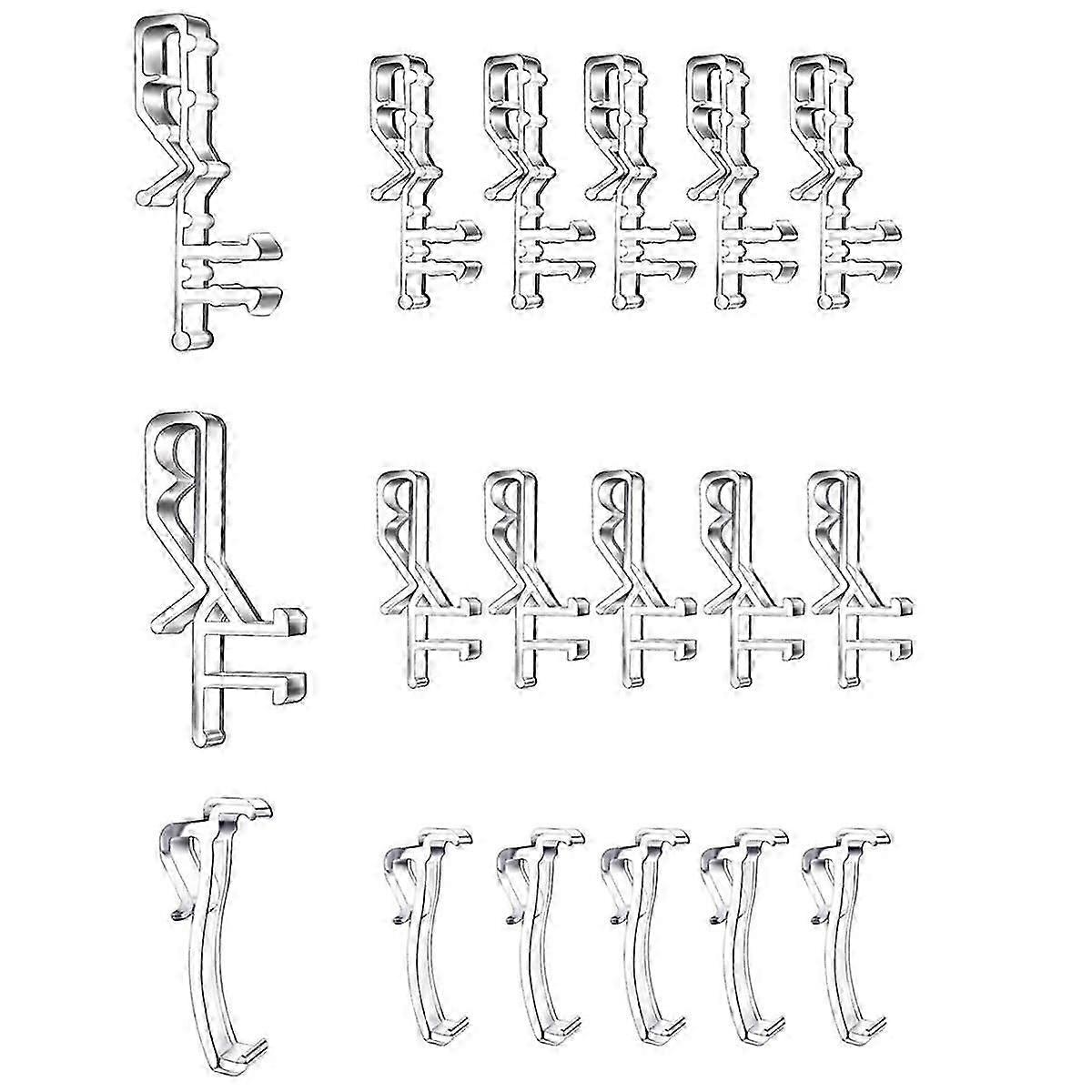 36 PCS Hidden Channel Valance Clips, 1-7/8inch Clear Plastic Blinds Clips for the Valance with A Groove in the Back