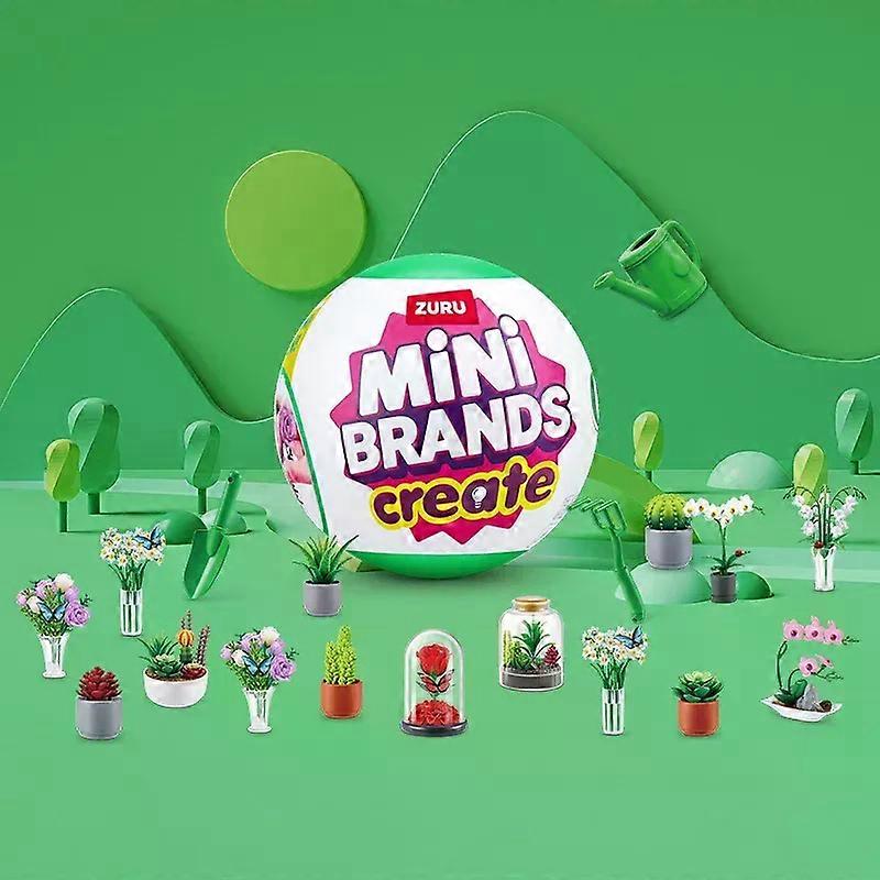 Zuruガーデンサプライズ5 mnins ティーポットキャンドル花瓶玩具フィギュアミニバースミニブランドサプライズグロスミニブランド