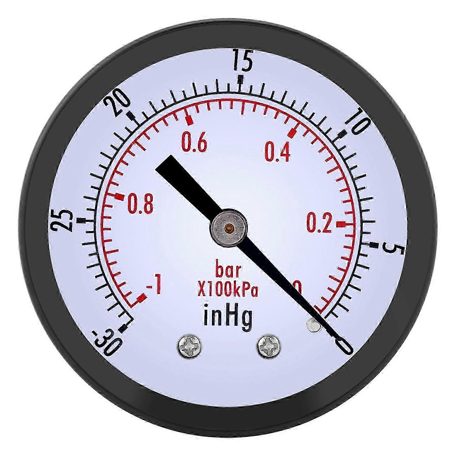 0~-30inHg 0~-1bar 50mm Mini Dial Air Vacuum Pressure Gauge Meter Manometer compatible for Walkbee A B