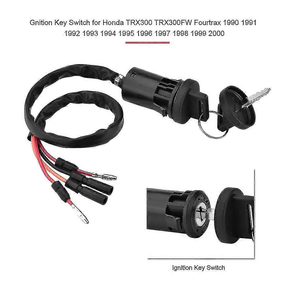 Motorcycle Atv Ignition Key Switch Assembly For Honda Trx300 Trx300fw Fourtrax 1990-2000(l Gift 2024 ZMYXV Walkbee 417 B
