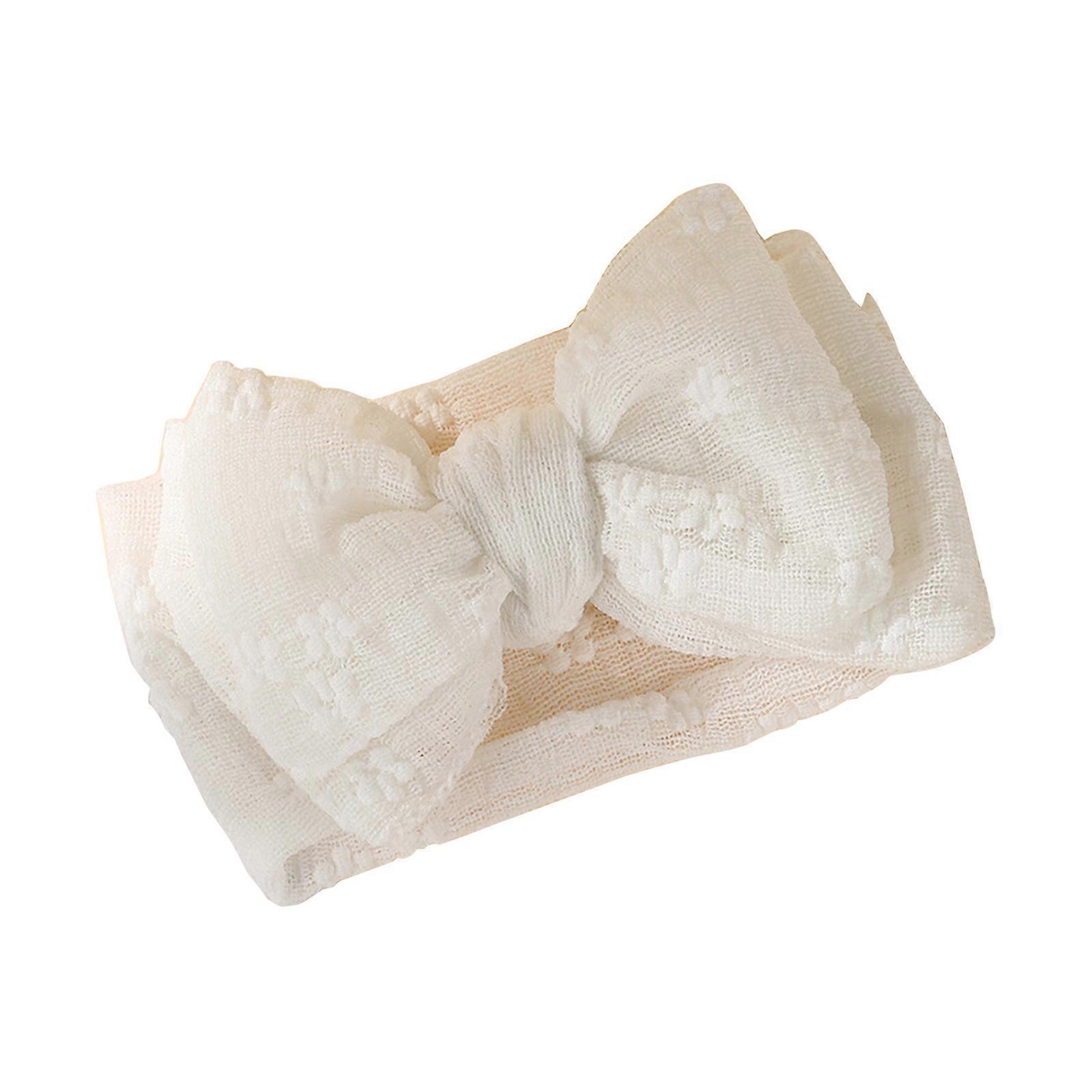 Baby Girls Headband Newborn Hair Bands Bow Hair Ribbon Fashion Headdress Toddlers Photography Props Hair Accessories White