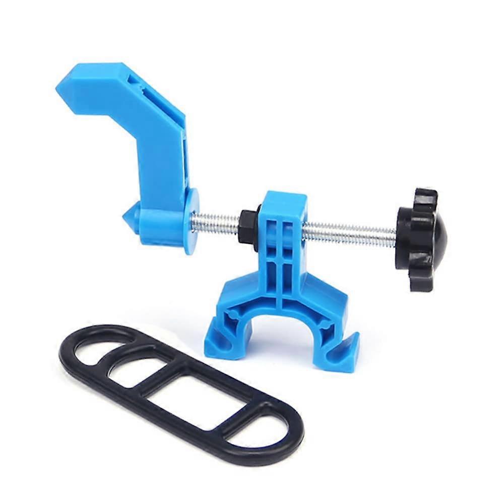 Portable Bicycle Wheel Truing Stand, Adjustable Rim Alignment Tool, Compact Lightweight Repair Equipment in Blue
