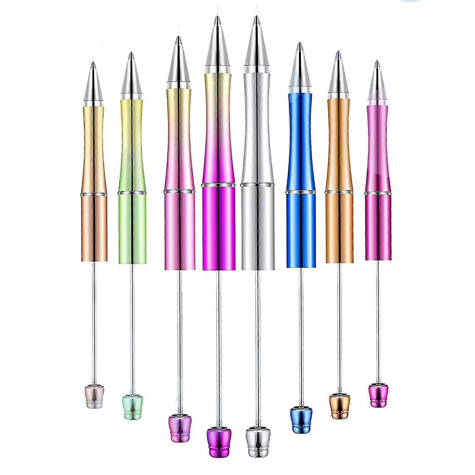 8x Assorted Colors Bead Pens 1mm Rollerball Pen for Gift Taking Notes Office