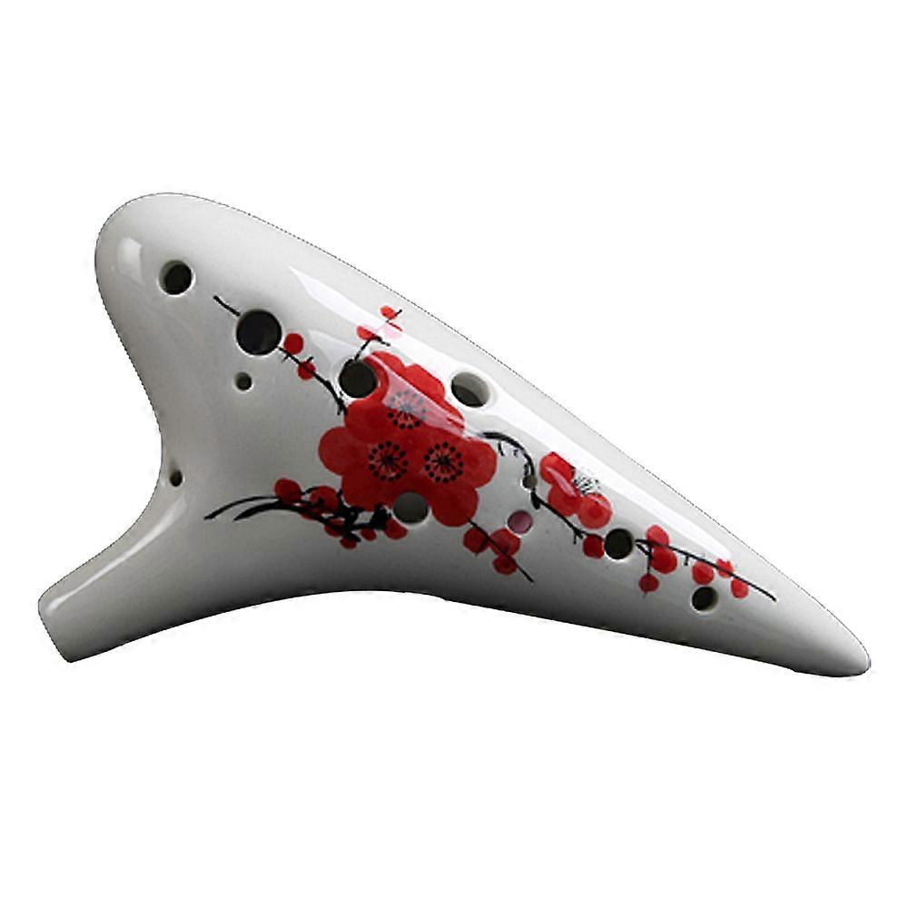 12 Hole Ceramic Ocarina,Hand Painting ,Beginner learning, Christmas gift