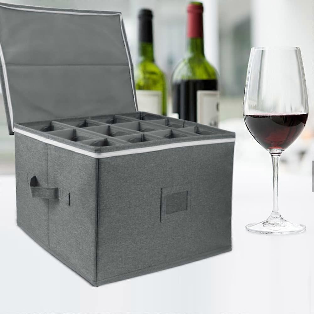 Foldable Glass Storage Box for Storage with 12 Compartments