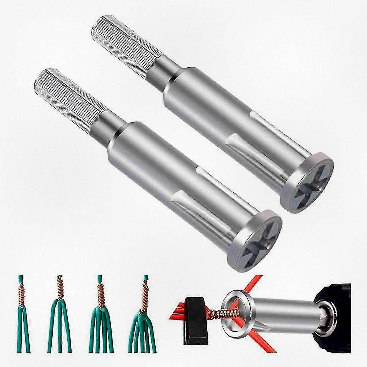 Automatic Drill-Powered Wire Stripper and Twister Tool for Cable Connections