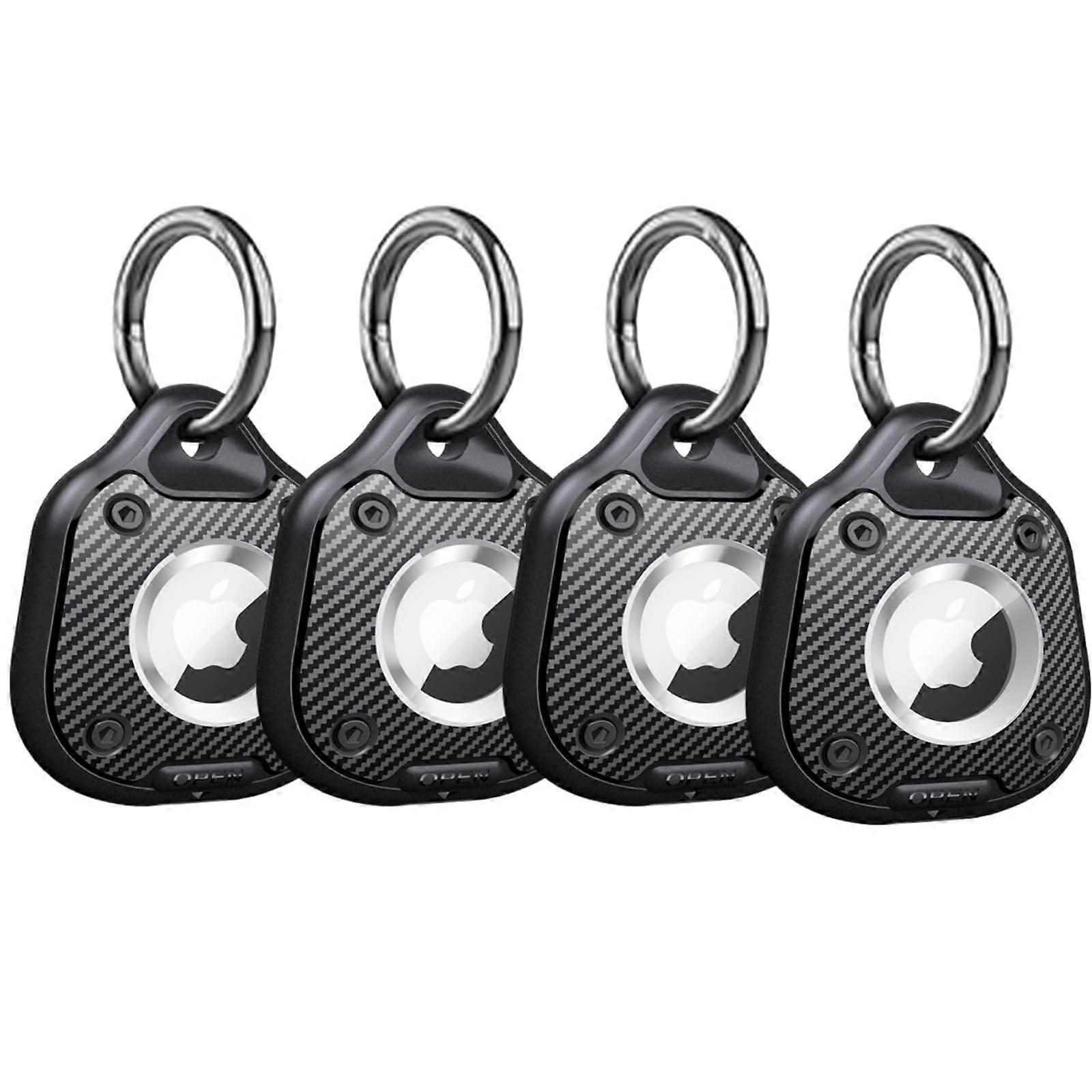 2025 Holder for AirTag 4 Pack, Secure Keychain Case for Keys, Luggage, and More, Durable Lock Case for Men and Women
