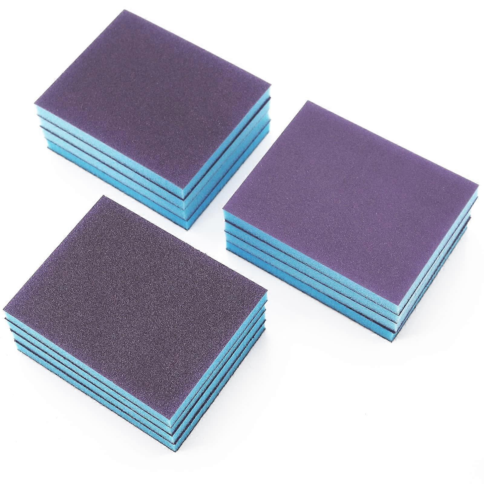 12 pcs Sanding Blocks Sponge Grit Assortment Kit Include Coarse,Medium,Fine, Superfine