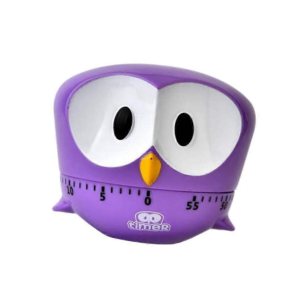 60 -minute kitchen timer in the form of owl -shaped mechanical kitchen timer Manual Timer for  Cooking Timer reminder (random color)