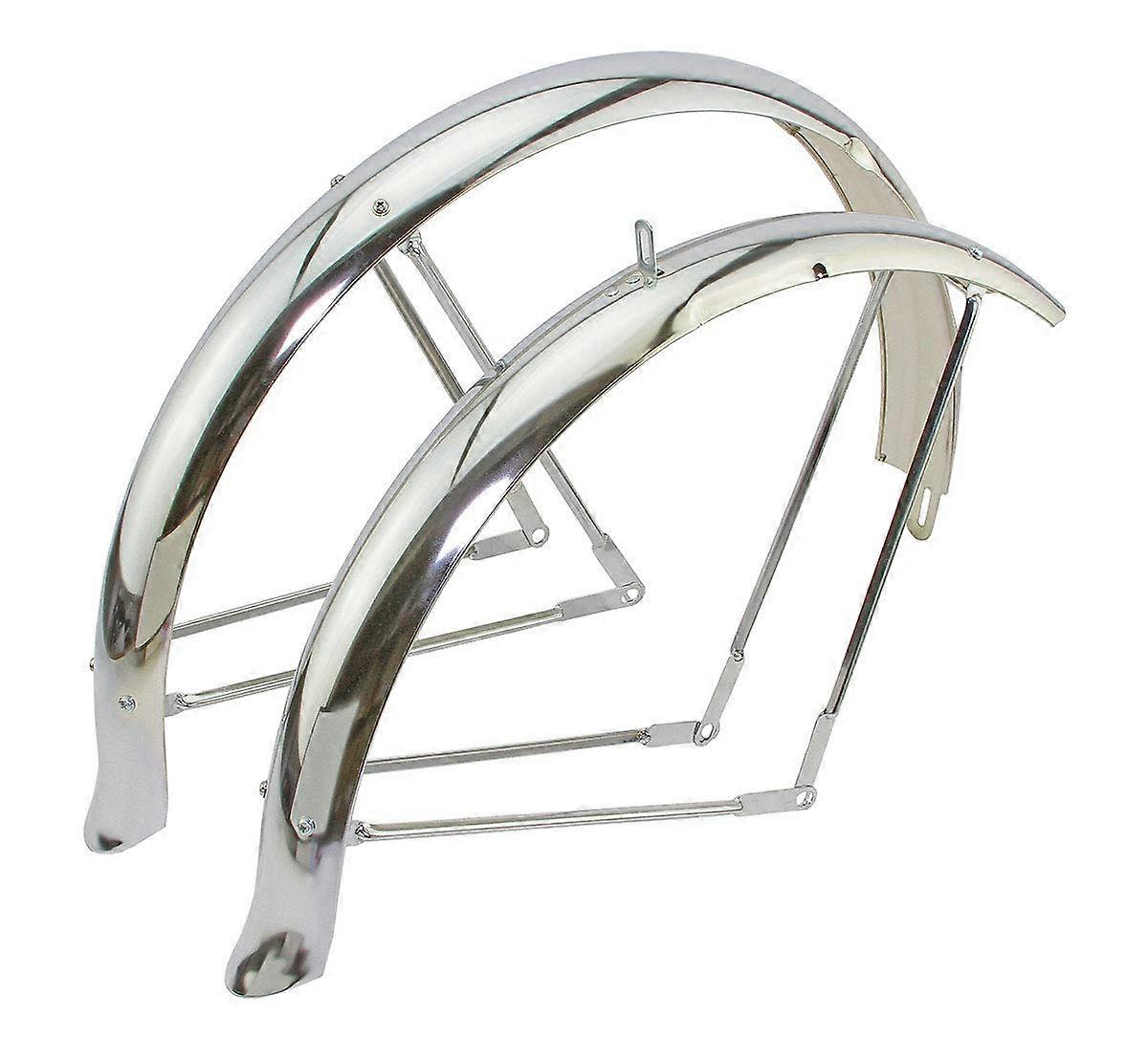 Alta Bicycle 26' Flauded Standard Fender Balloon Set, Multiple Colors Chrome