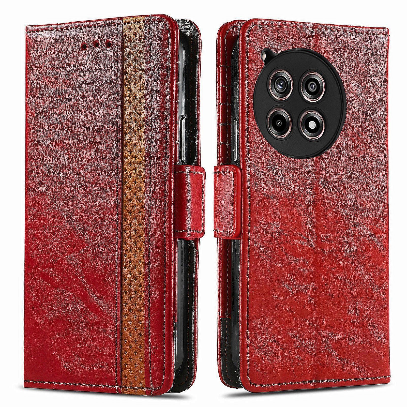 Compatible With OnePlus 12R Wallet Case, PU Leather Flip Case with Card Holders RFID Blocking Kickstand Phone Cover